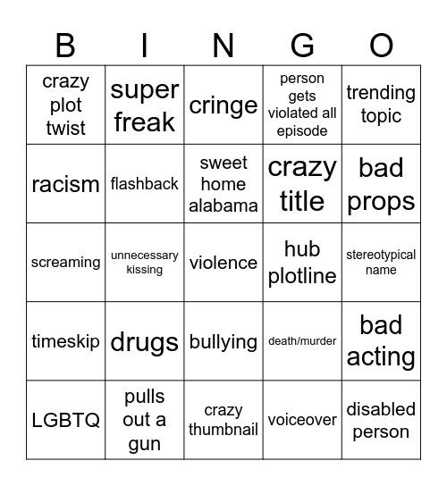 TT bingo Card