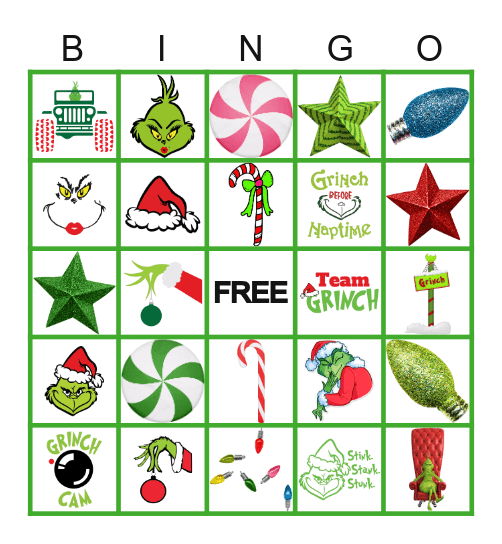 You're the Mean one!!! Bingo Card