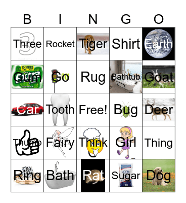 Speech Bingo Card