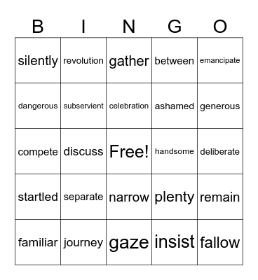 Brown Girl Dreaming Bingo Card