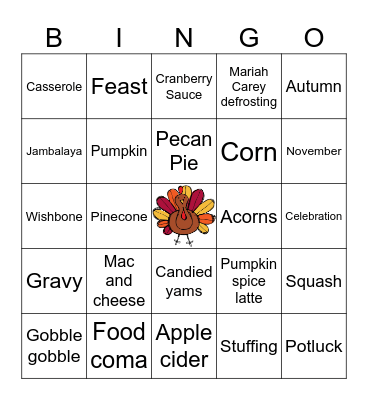 Thanksgiving Bingo Card