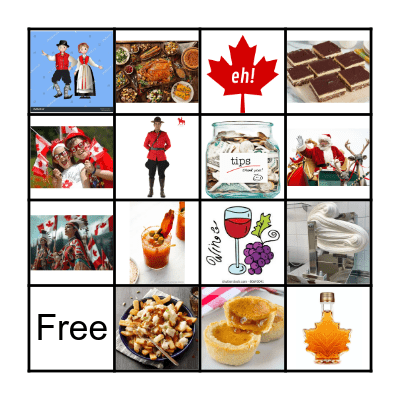 Canada Bingo Card