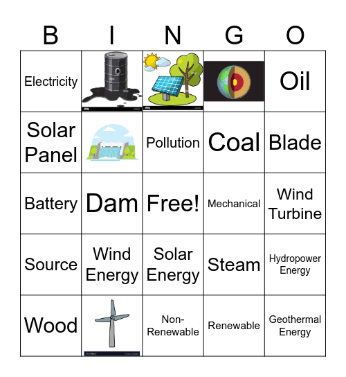 ENERGY BINGO Card