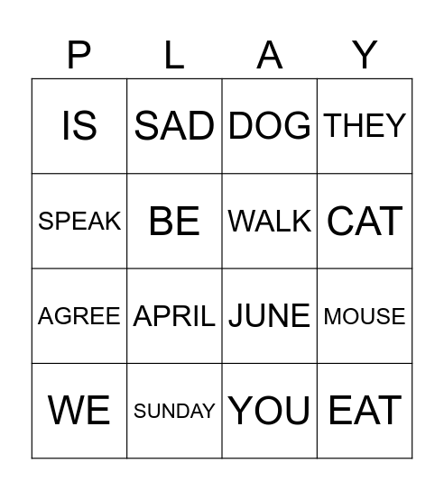 Bingo Time Bingo Card