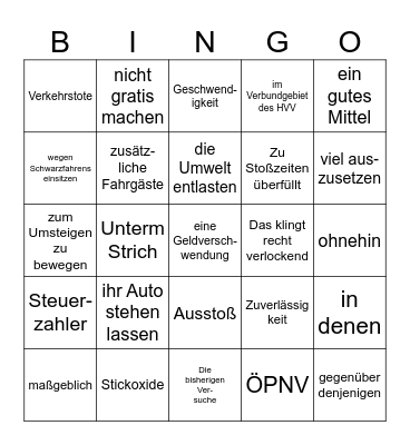 2023 AP Aufsatz Bingo Card