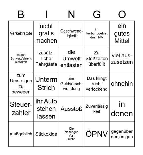 2023 AP Aufsatz Bingo Card