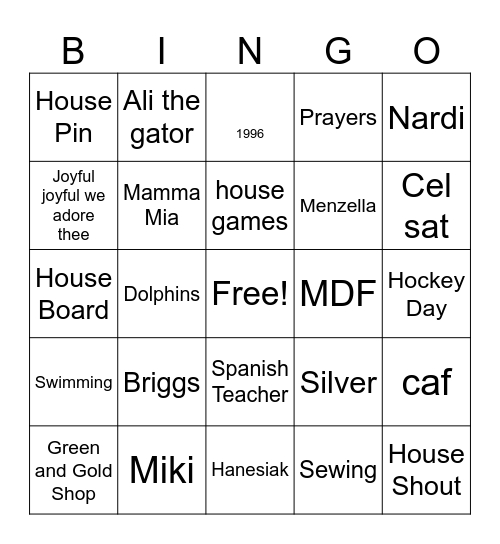 MDF BINGO Card