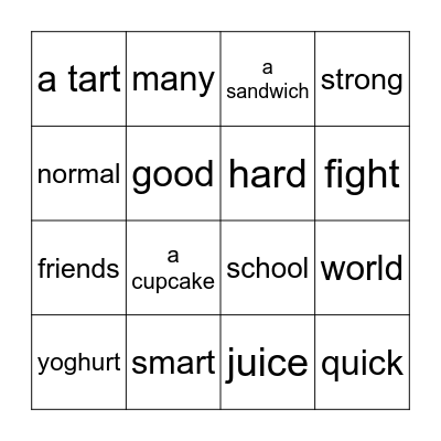 Senyo Bingo Card