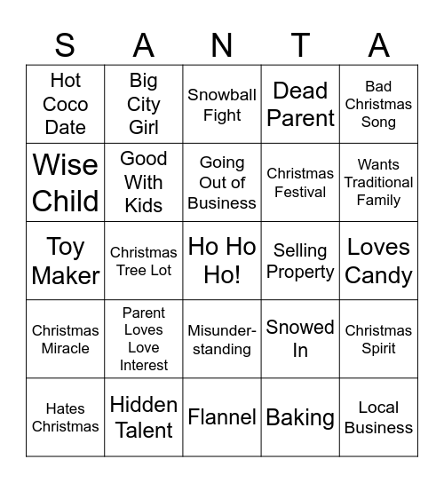 Christmas Bingo Card