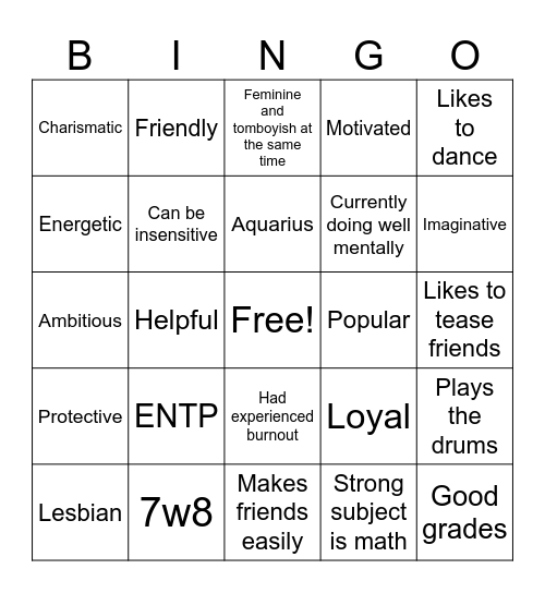 Akane Kinnie Bingo Card