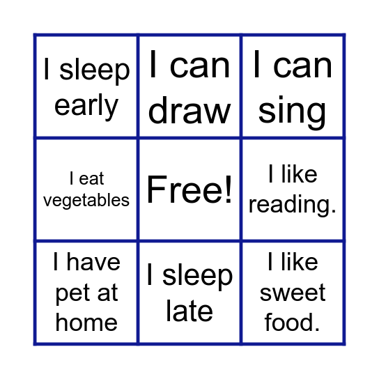 GETTING-TO-KNOW Bingo Card