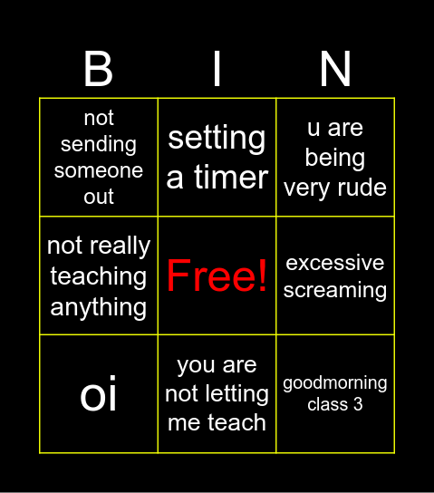 miss schalwijck Bingo Card