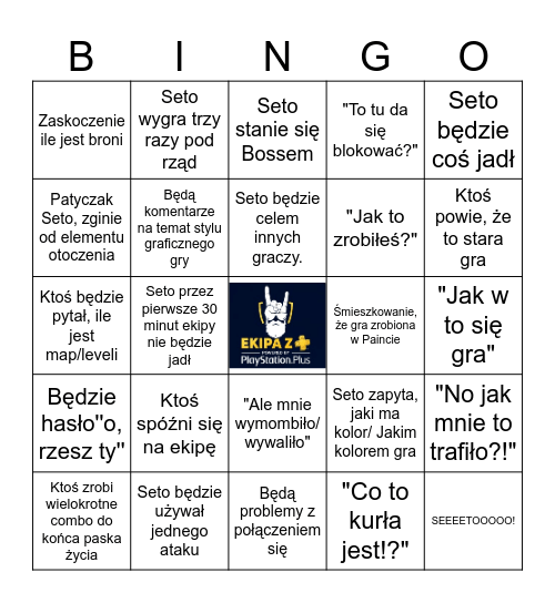 Ekipa z + Stick Fight: The Game Bingo Card