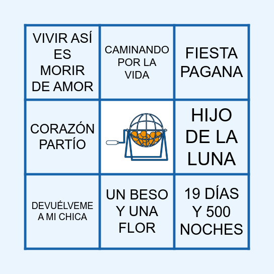 BINGO MUSICAL SAMSIC Bingo Card