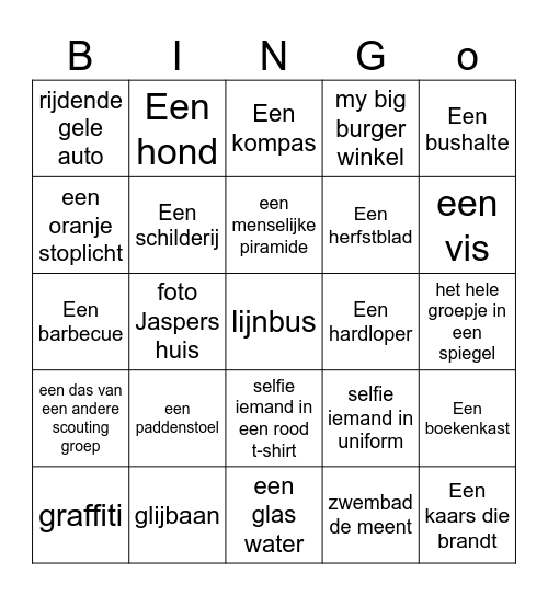 foto Bingo Card