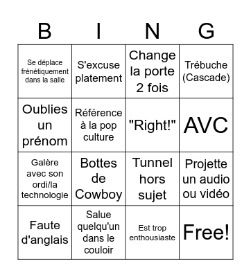 Troch'go Bingo Card