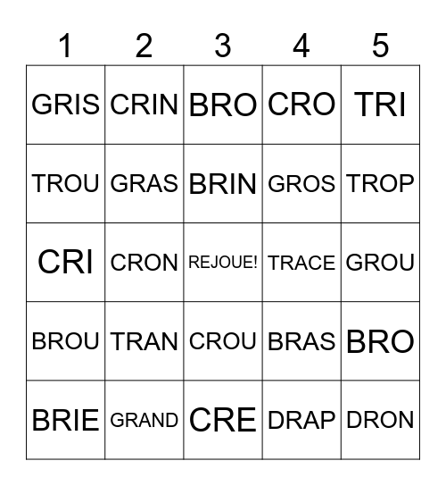 Bingo Card