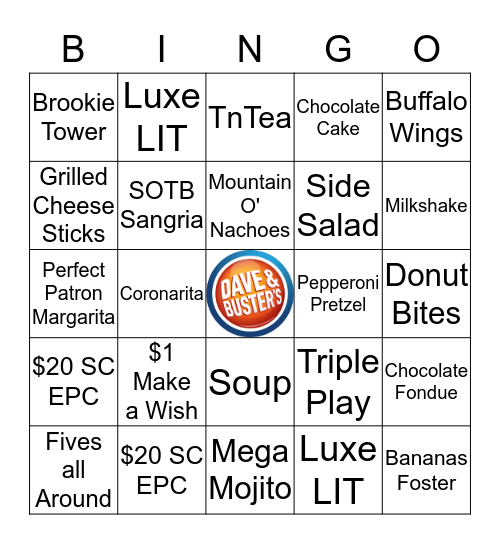 D&Bingo! Bingo Card