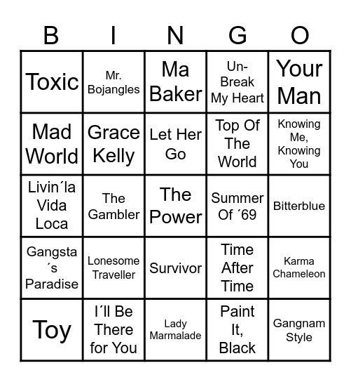 🦖 Lynbingo 4 🦖 Bingo Card