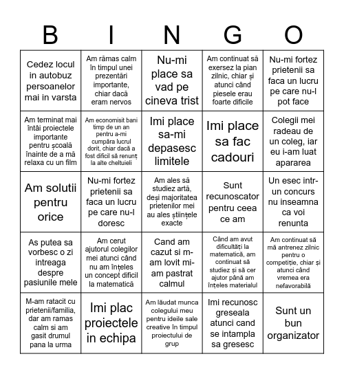 Gaseste o persoana care Bingo Card