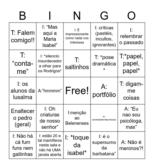 Bingo das pinypons Bingo Card