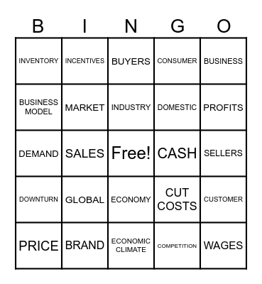 THE ECONOMICS OF...BINGO! Bingo Card