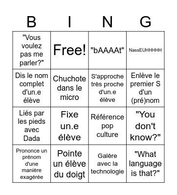 NASS Bingo Card