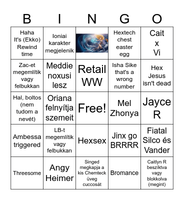 Arcane Season 2 Act III Bingo Card