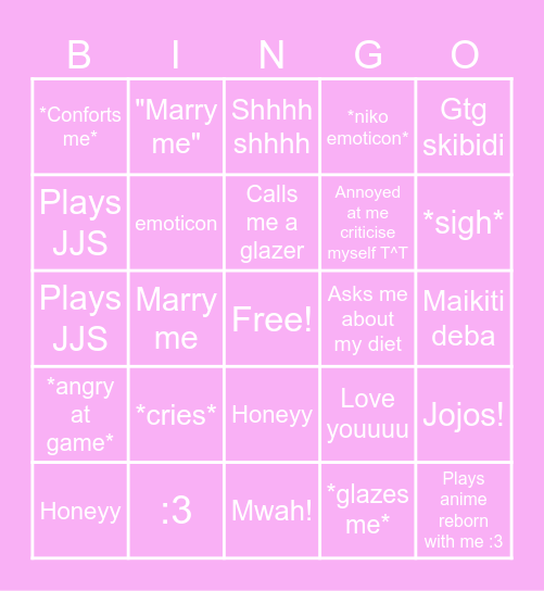 GEO BINGO >~< Bingo Card