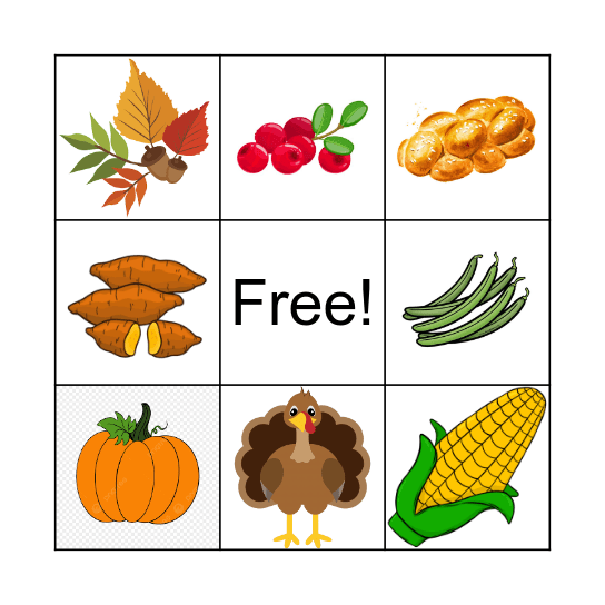 Thanksgiving Bingo Card