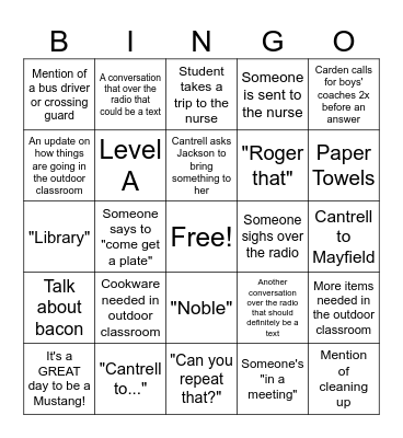 Thankfully, we're all full of thankfulness. Bingo Card