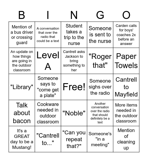 Thankfully, we're all full of thankfulness. Bingo Card