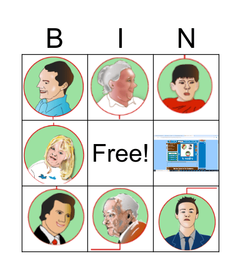 Italian family members Bingo Card