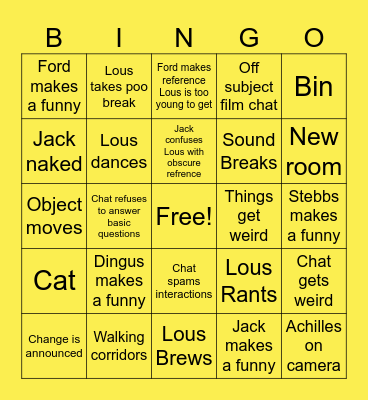 HoTW Bingo Card