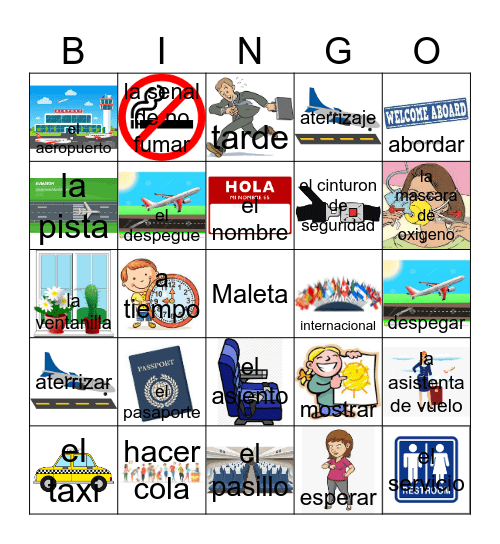 En avion Bingo Card