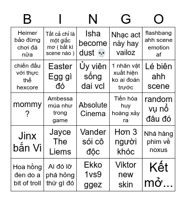 ARCANE ACT 3 SS2 BINGO Card