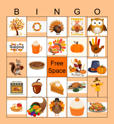 TURKEY BINGO Card