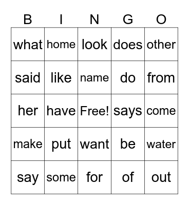 Mastery Test 4 and 5 Bingo Card
