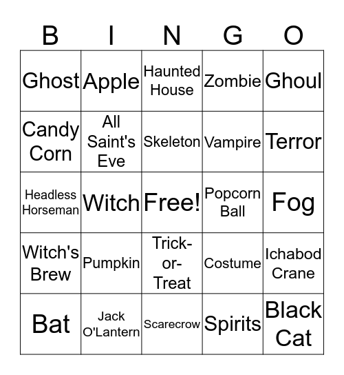 HALLOWEEN BINGO Card