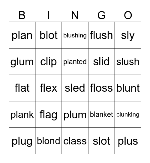 Blends Bingo Card