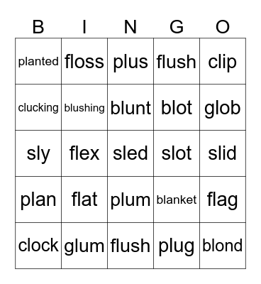 Blends Bingo Card