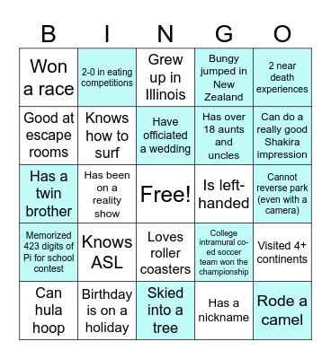 Supply Chain/ECM Icebreaker Bingo Card