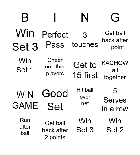 Lightning Game 11/23 Bingo Card