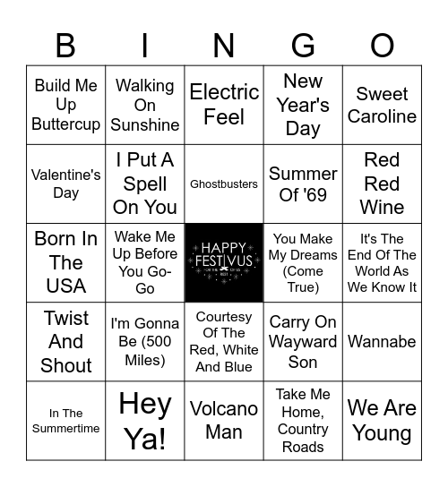 The Third Party (Festivus) Bingo Card