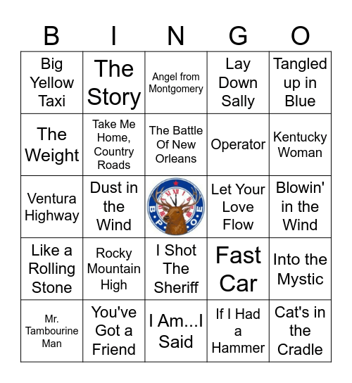 Folk Songs Bingo Card