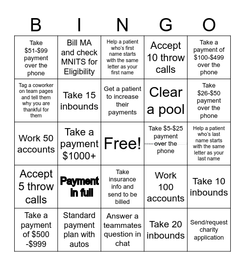 BINGO Card