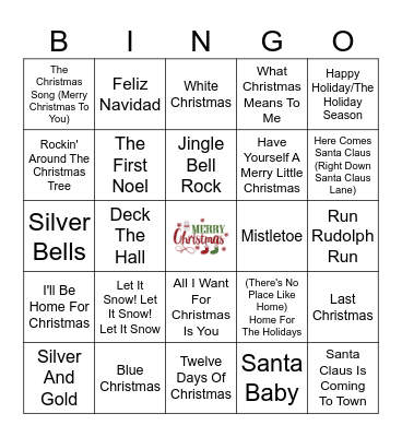 The Christmas Party Bingo Card