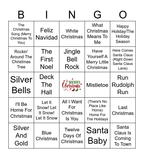 The Christmas Party Bingo Card