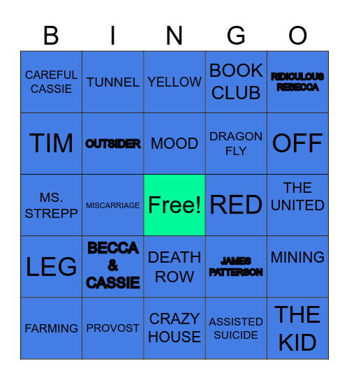 WRONG PLACE WRONG TIME Bingo Card