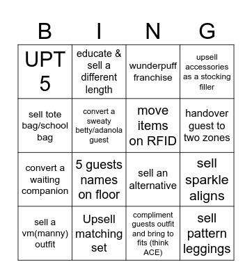 PRE Xmas BINGO Card